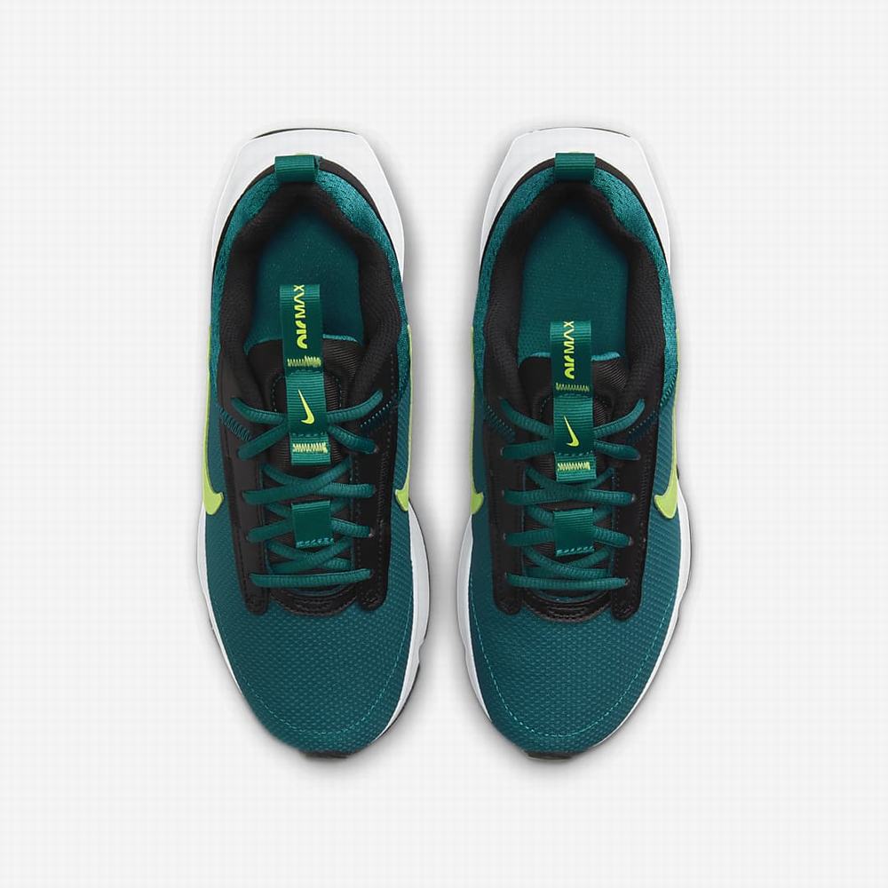 Nike Air Max INTRLK Lite Gyerek Utcai Cipő Zöld Fekete Fehér | NI4618-G24