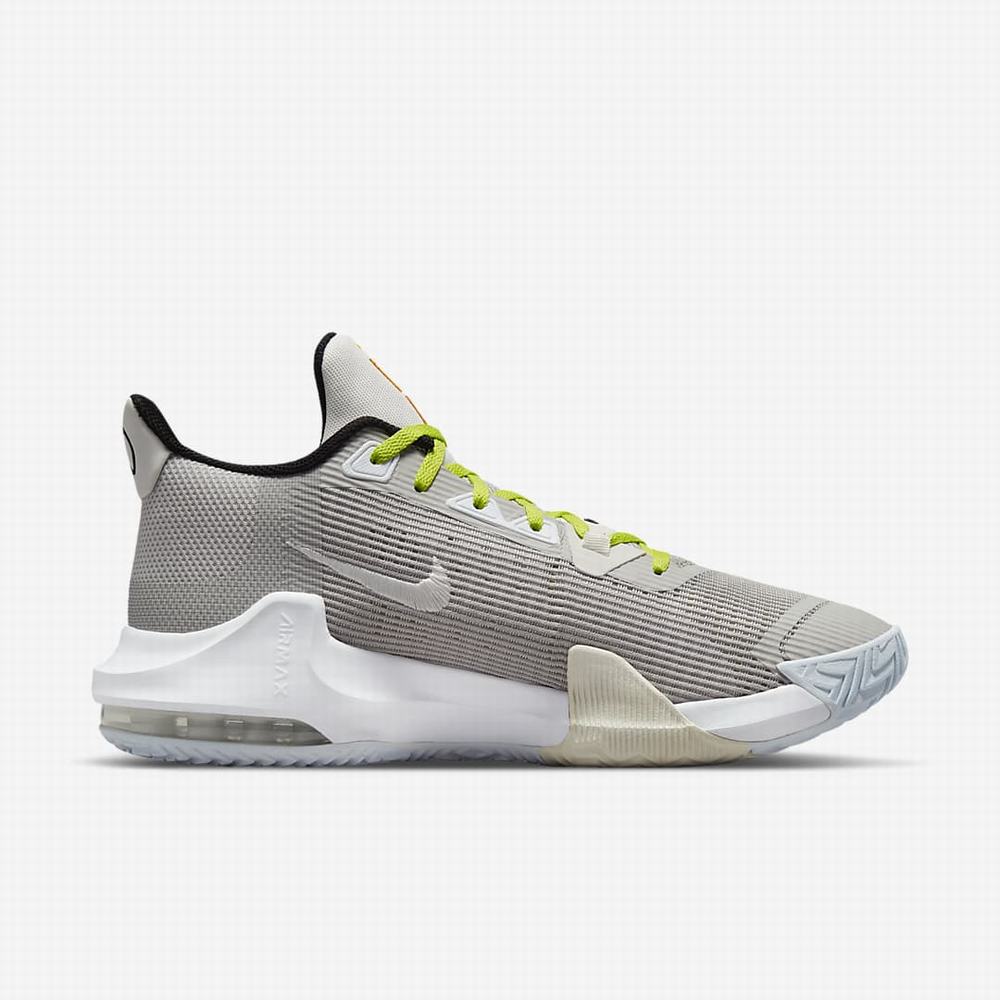 Nike Air Max Impact 3 Férfi Kosárlabda Cipő Világos Szürke Szürke Zöld | NI9657-Z51