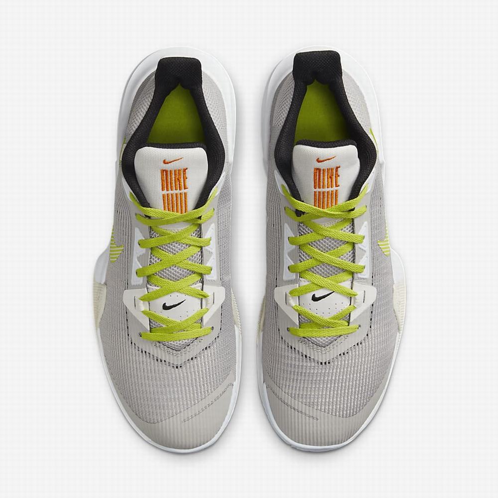 Nike Air Max Impact 3 Férfi Kosárlabda Cipő Világos Szürke Szürke Zöld | NI9657-Z51
