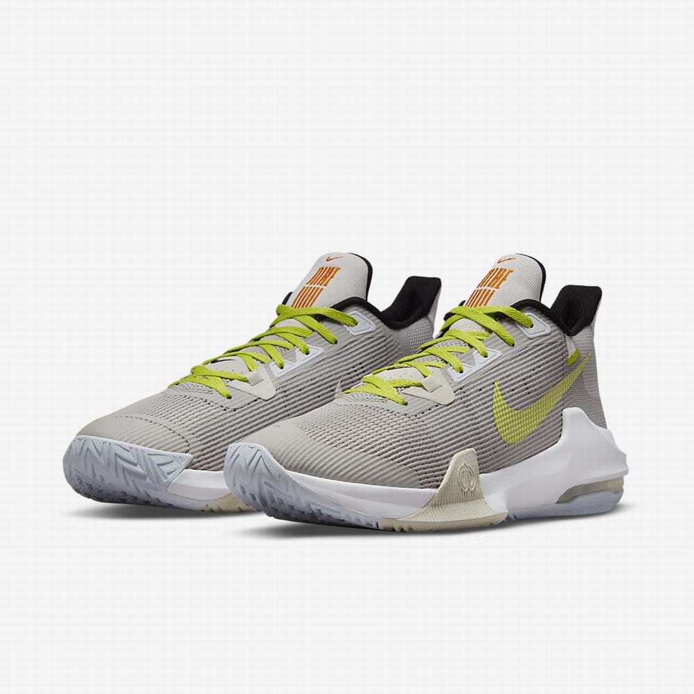Nike Air Max Impact 3 Férfi Kosárlabda Cipő Világos Szürke Szürke Zöld | NI9657-Z51