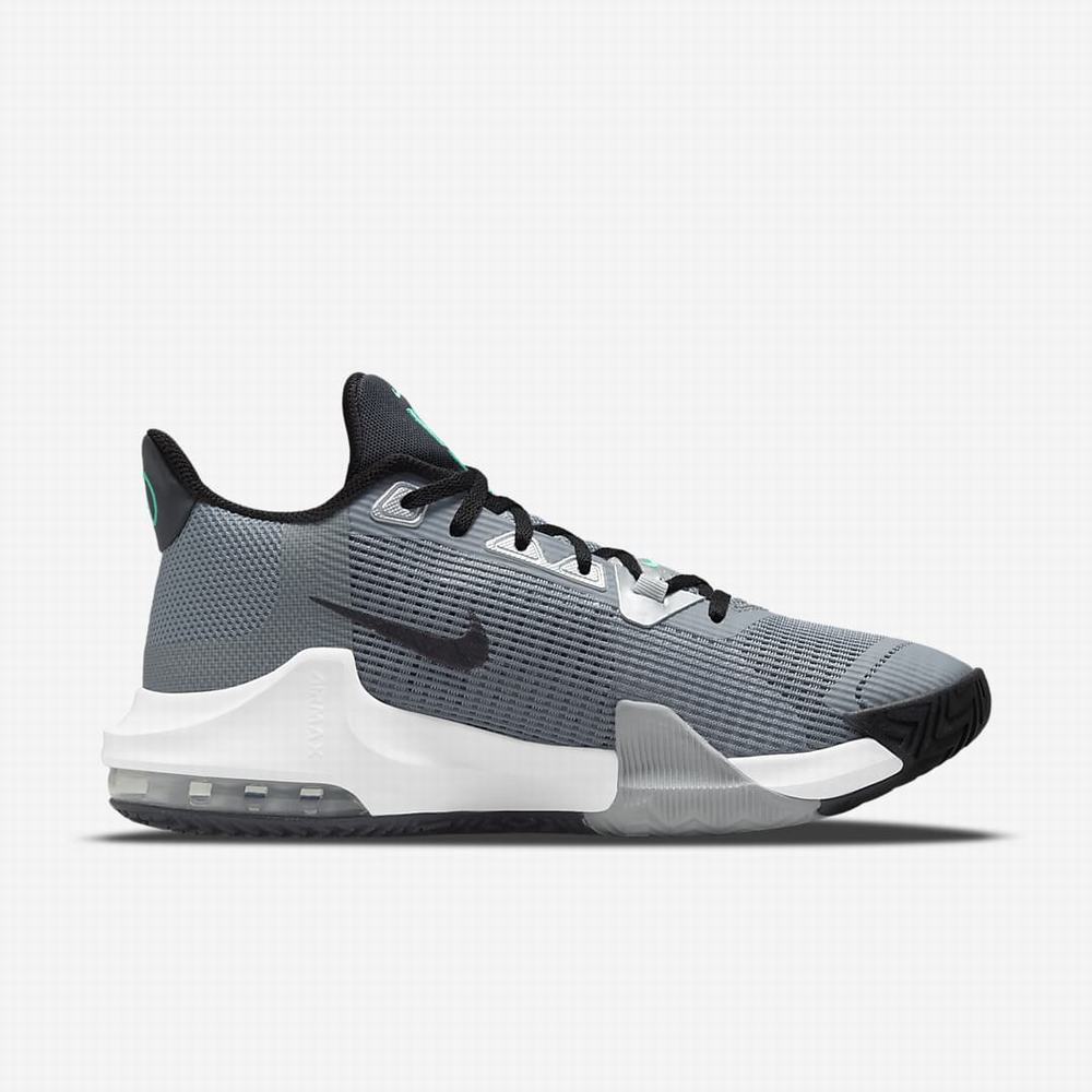 Nike Air Max Impact 3 Női Kosárlabda Cipő Szürke Fekete Szürke Metal Titán | NI4206-T78