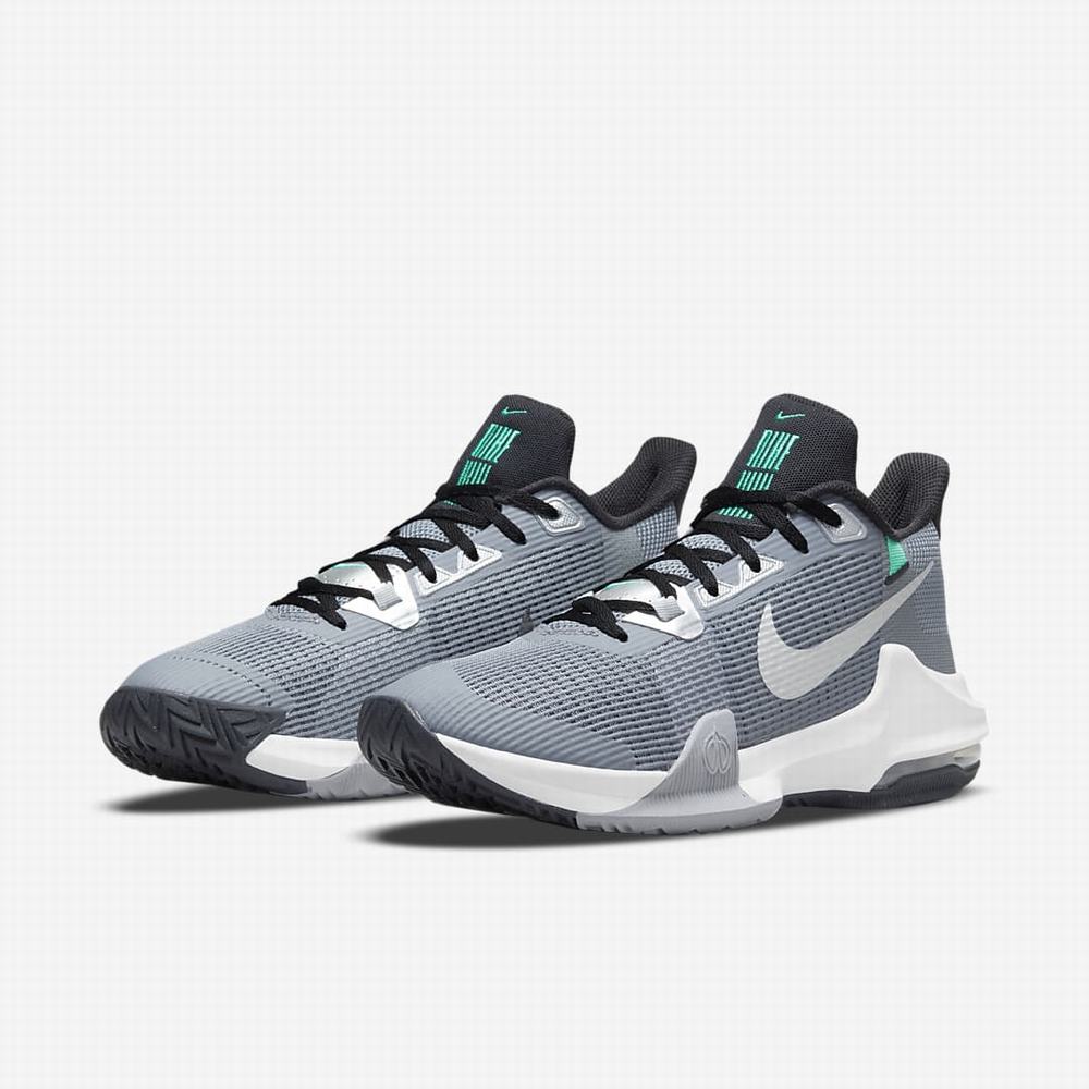 Nike Air Max Impact 3 Női Kosárlabda Cipő Szürke Fekete Szürke Metal Titán | NI4206-T78