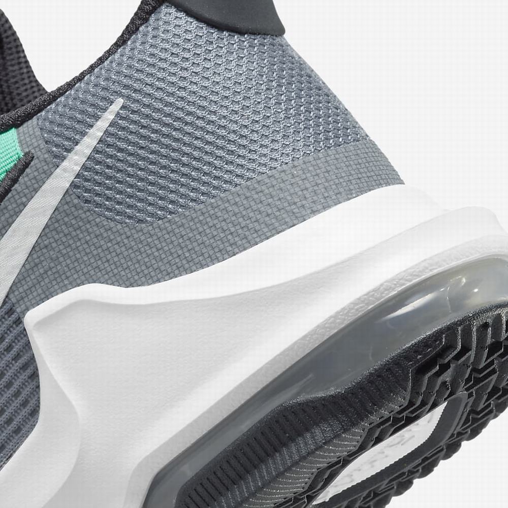 Nike Air Max Impact 3 Női Kosárlabda Cipő Szürke Fekete Szürke Metal Titán | NI4206-T78