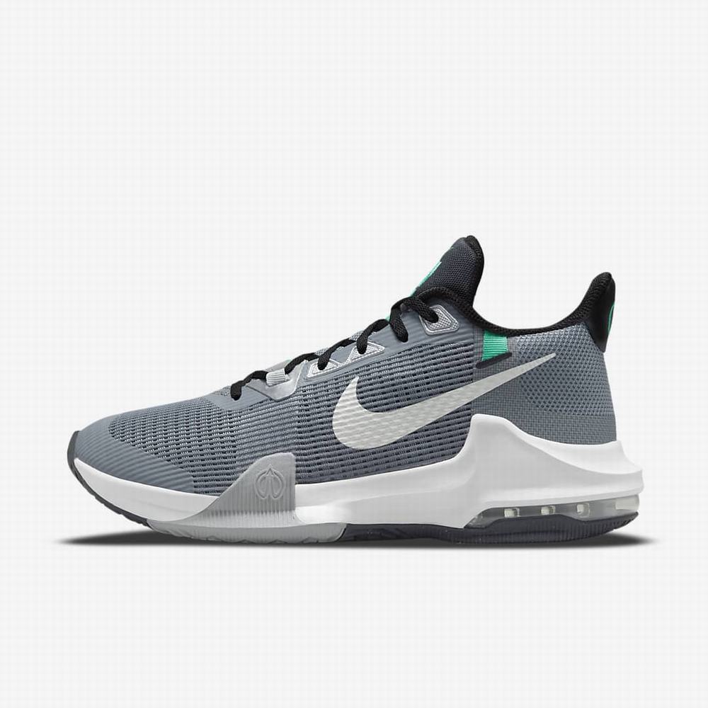 Nike Air Max Impact 3 Női Kosárlabda Cipő Szürke Fekete Szürke Metal Titán | NI4206-T78