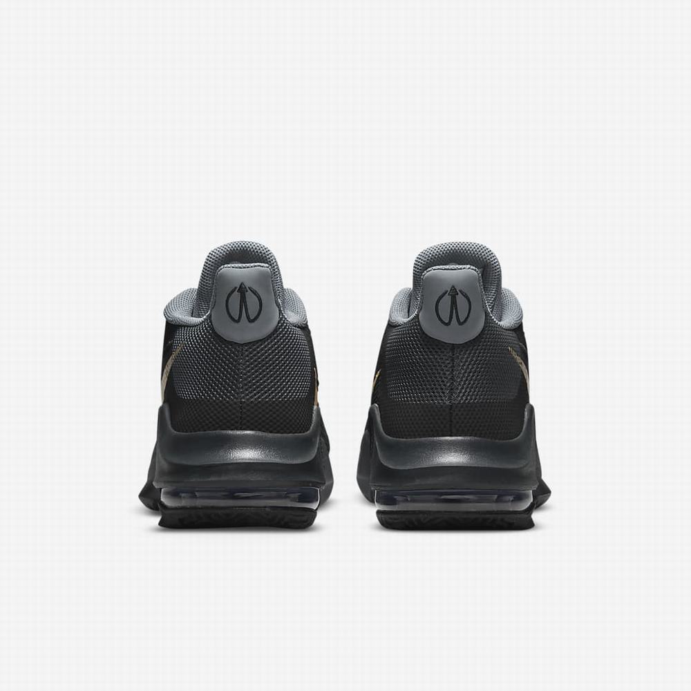 Nike Air Max Impact 3 Női Kosárlabda Cipő Fekete Szürke Sötétszürke Metal Arany | NI4921-E01