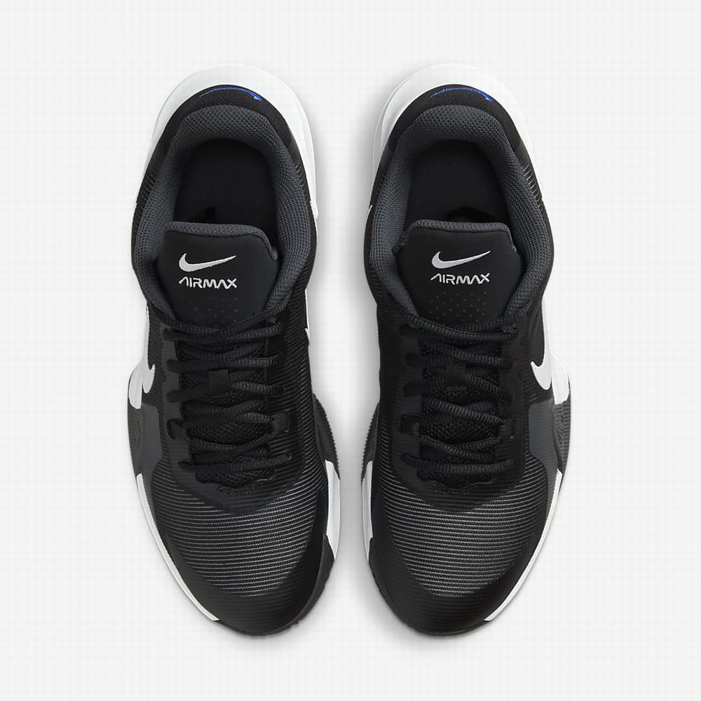 Nike Air Max Impact 4 Férfi Kosárlabda Cipő Fekete Sötétszürke Kék Fehér | NI8124-N37