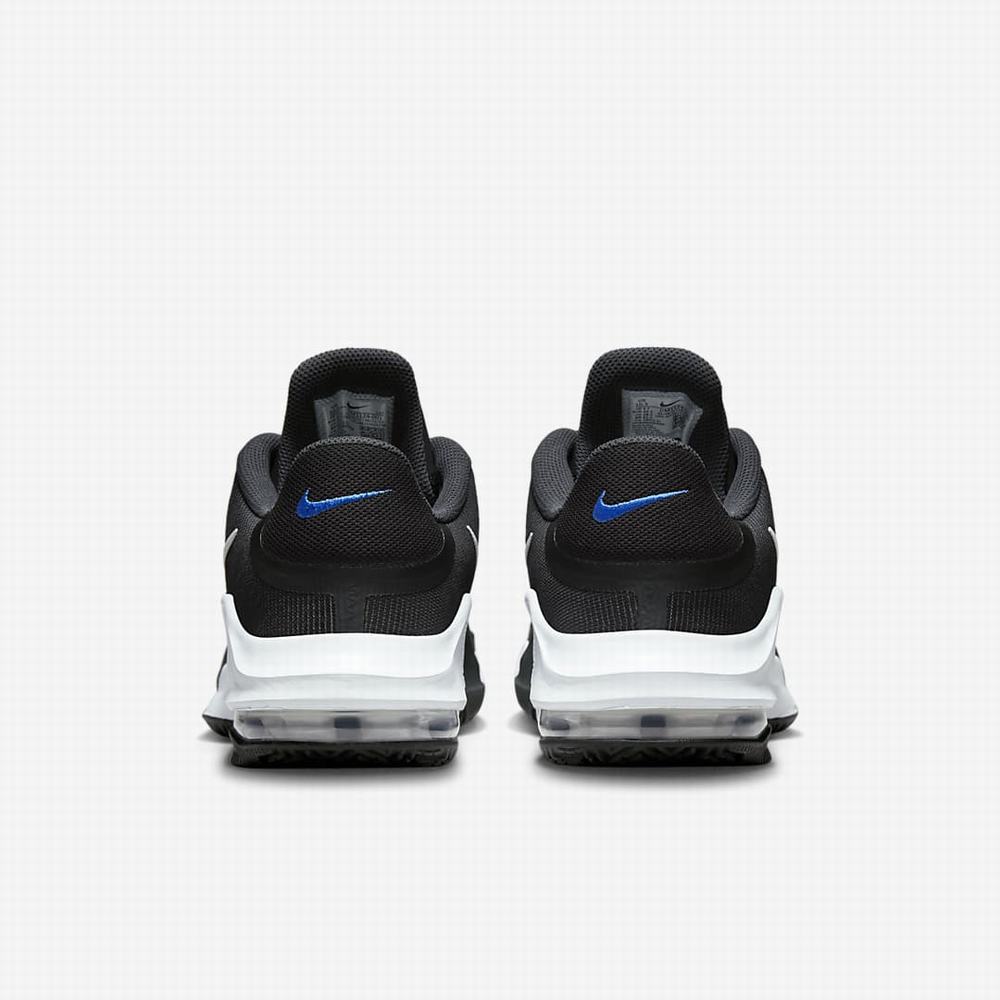 Nike Air Max Impact 4 Férfi Kosárlabda Cipő Fekete Sötétszürke Kék Fehér | NI8124-N37
