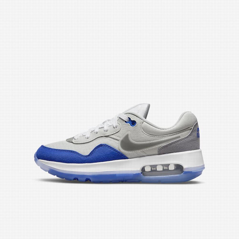 Nike Air Max Motif Gyerek Utcai Cipő Királykék Szürke Fekete | NI5018-X62