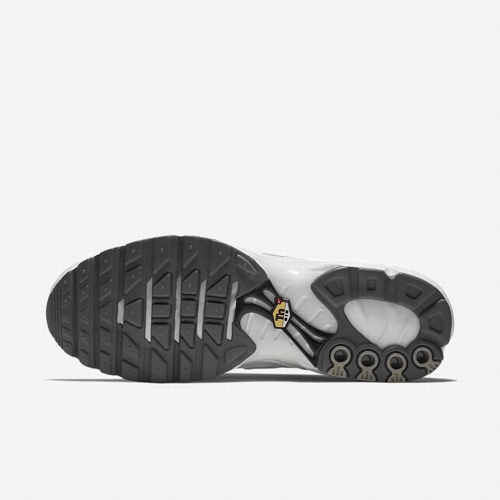 Nike Air Max Plus Férfi Utcai Cipő Fehér Fekete Szürke Fehér | NI4508-Q40