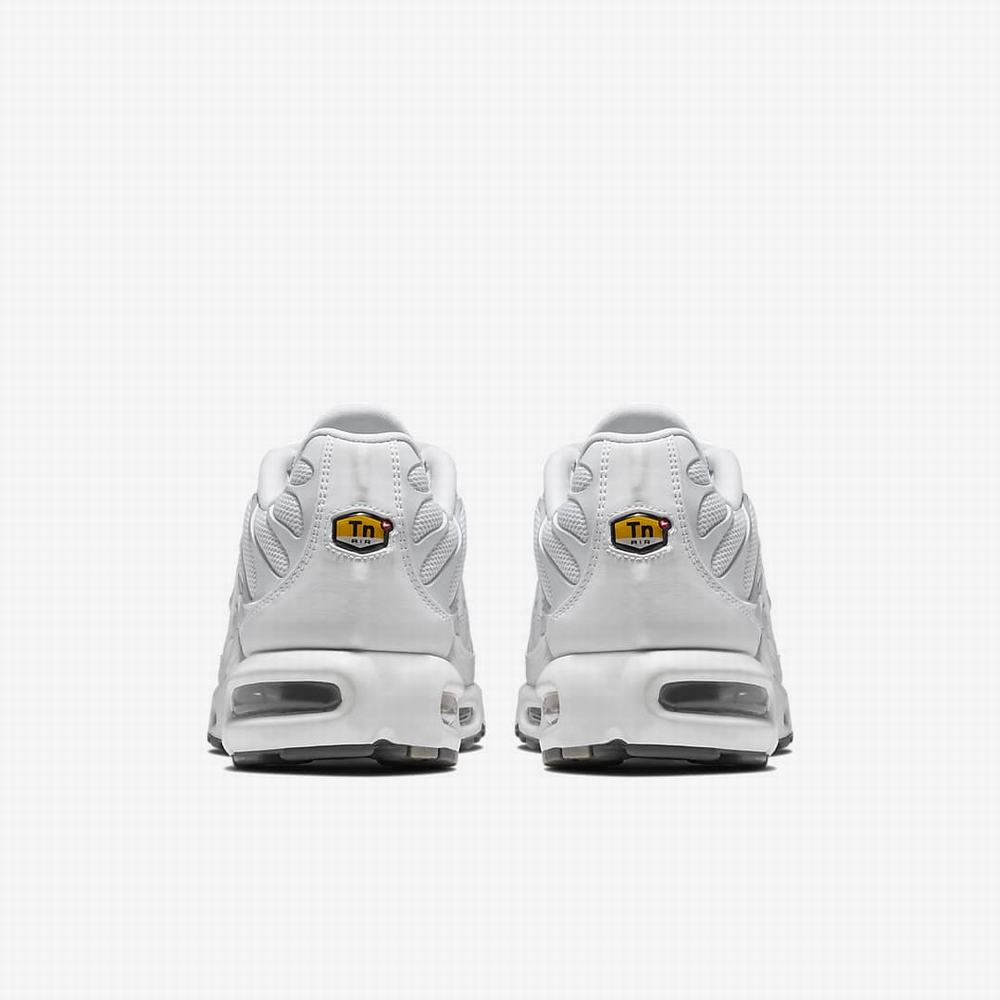 Nike Air Max Plus Férfi Utcai Cipő Fehér Fekete Szürke Fehér | NI4508-Q40