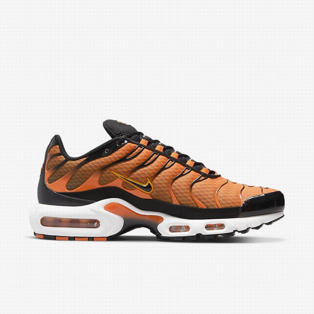 Nike Air Max Plus Férfi Utcai Cipő Narancssárga Fekete Fehér Arany | NI1830-D02