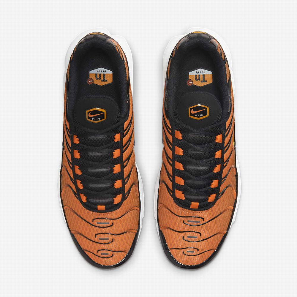 Nike Air Max Plus Férfi Utcai Cipő Narancssárga Fekete Fehér Arany | NI1830-D02