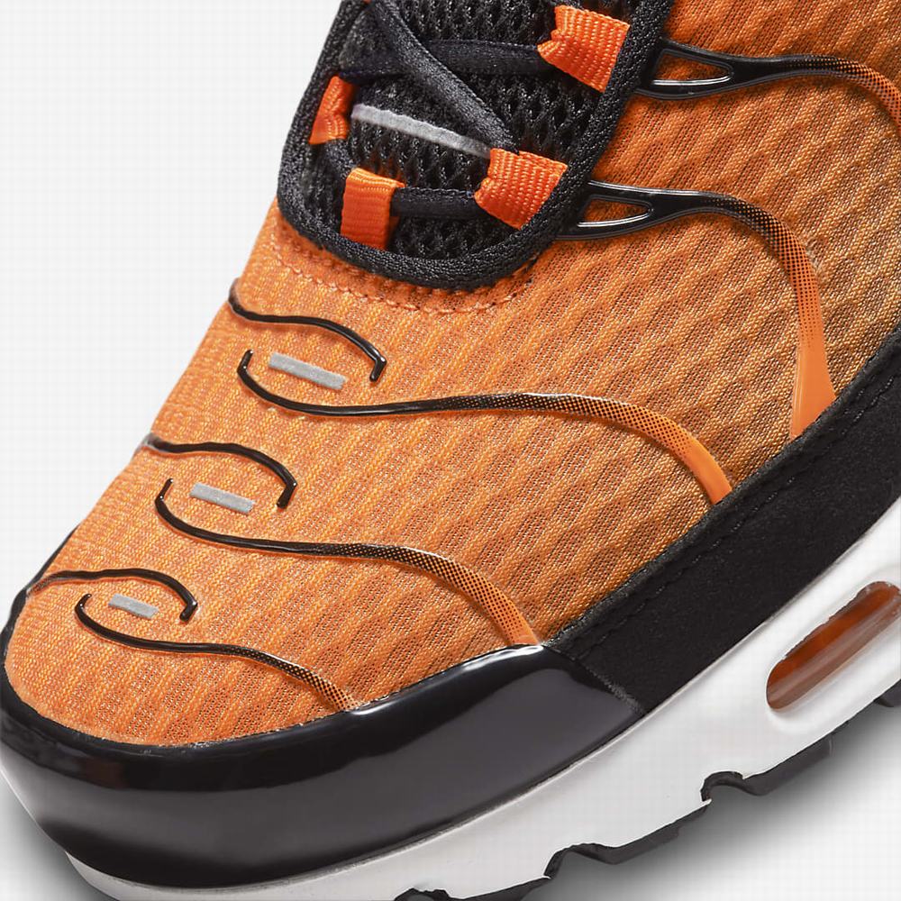 Nike Air Max Plus Férfi Utcai Cipő Narancssárga Fekete Fehér Arany | NI1830-D02