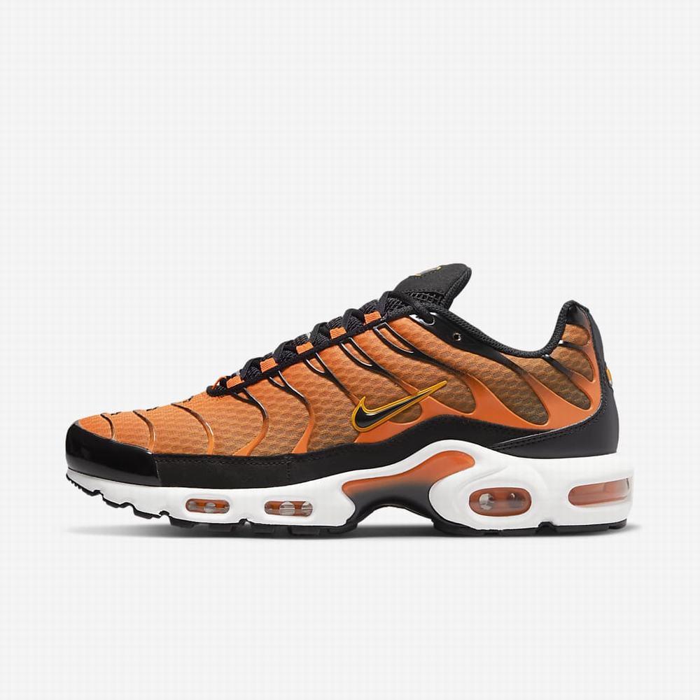 Nike Air Max Plus Férfi Utcai Cipő Narancssárga Fekete Fehér Arany | NI1830-D02