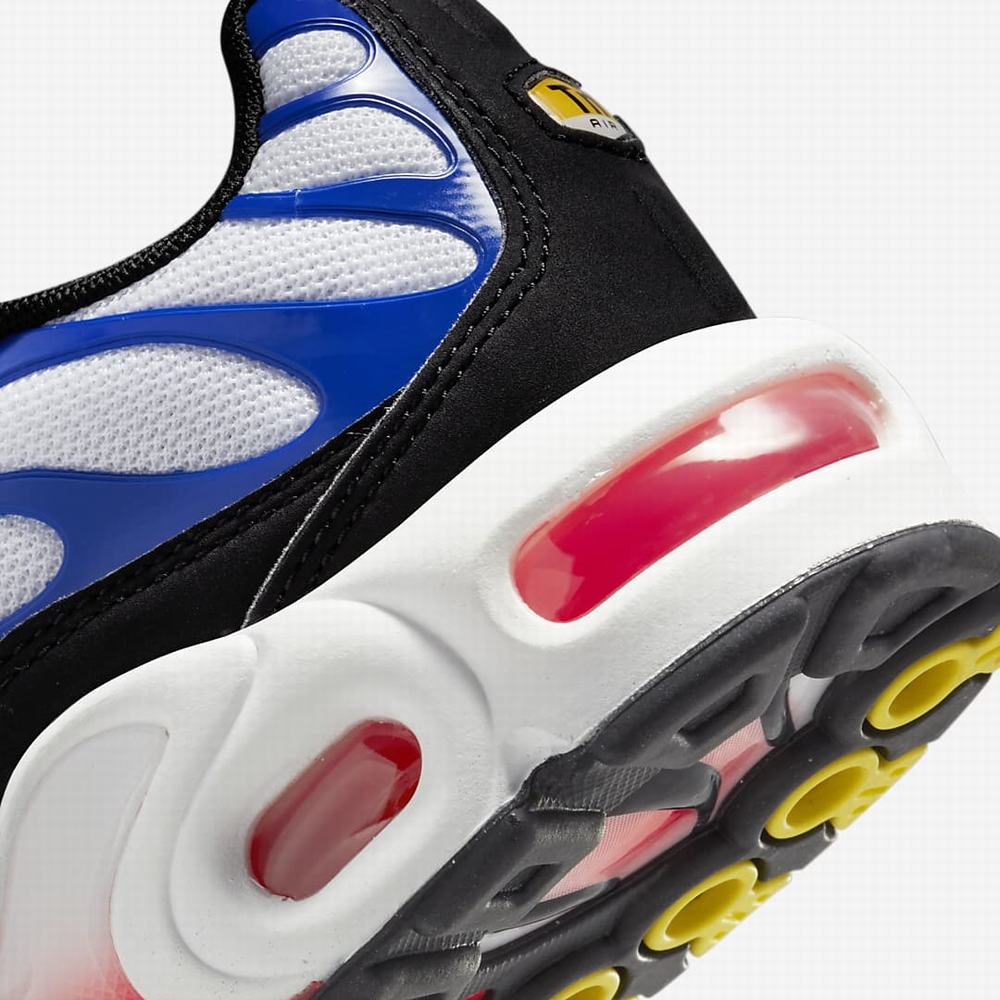 Nike Air Max Plus Gyerek Utcai Cipő Fehér Királykék Fekete Világos Piros | NI1960-B96