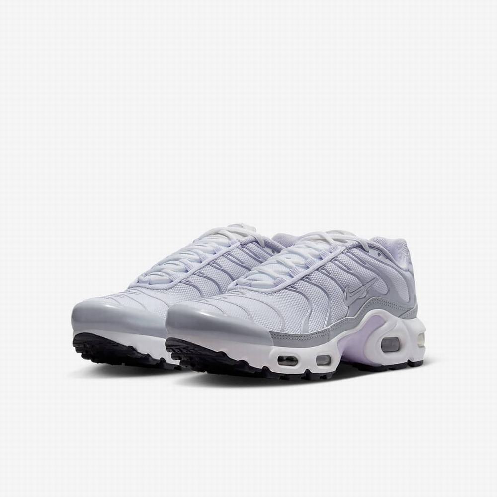 Nike Air Max Plus Gyerek Utcai Cipő Fehér Platina Lila Metal Titán | NI6819-X71