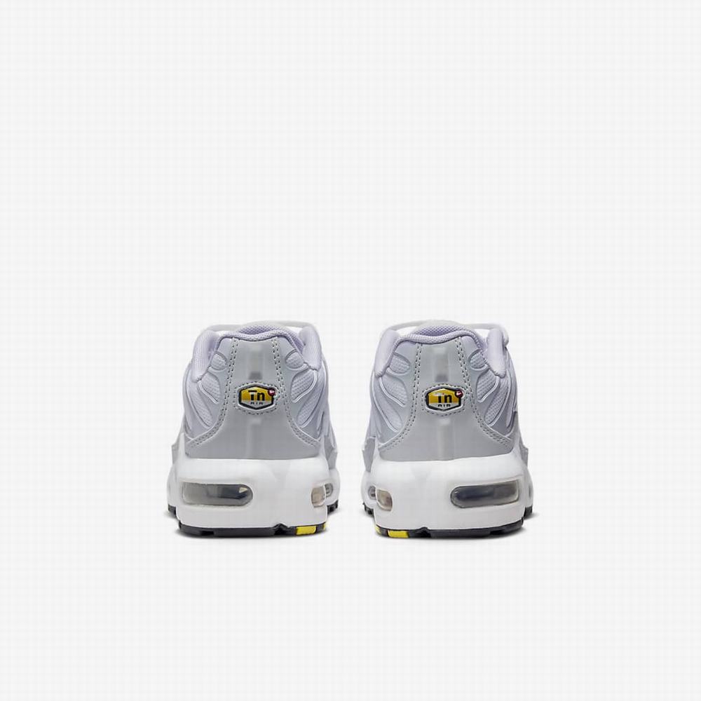 Nike Air Max Plus Gyerek Utcai Cipő Fehér Platina Lila Metal Titán | NI6819-X71