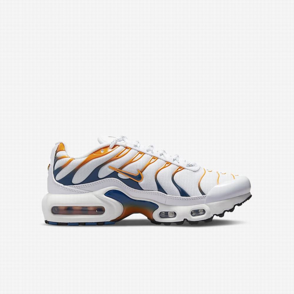 Nike Air Max Plus Gyerek Utcai Cipő Fehér Fekete | NI8201-M05