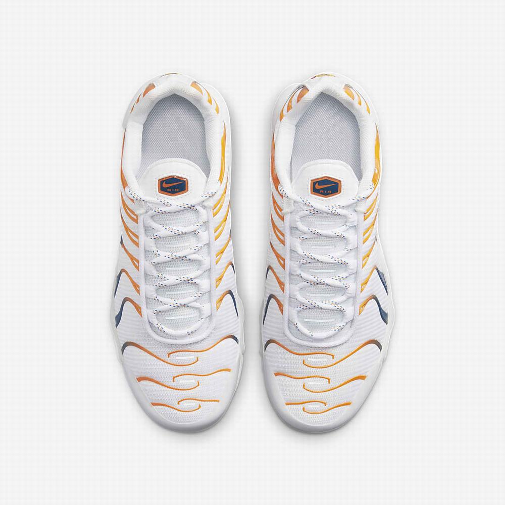 Nike Air Max Plus Gyerek Utcai Cipő Fehér Fekete | NI8201-M05