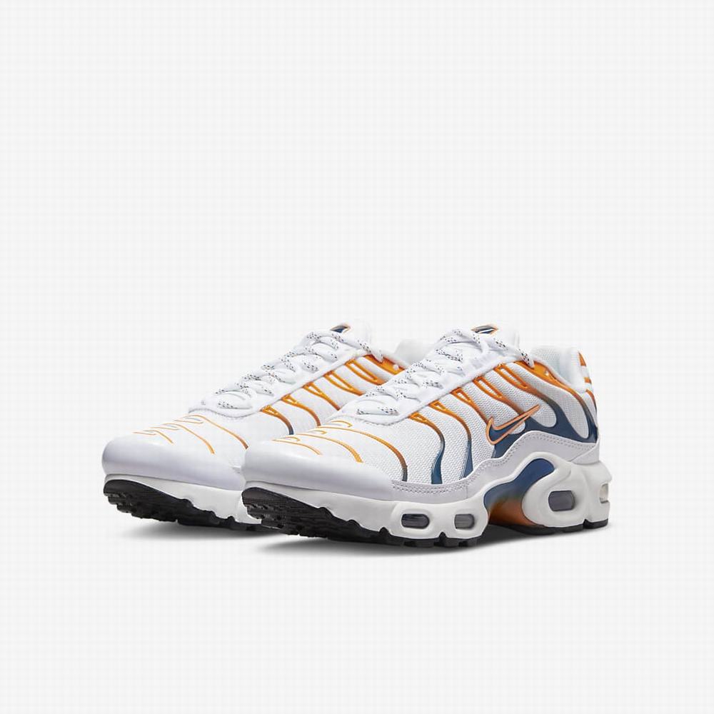 Nike Air Max Plus Gyerek Utcai Cipő Fehér Fekete | NI8201-M05