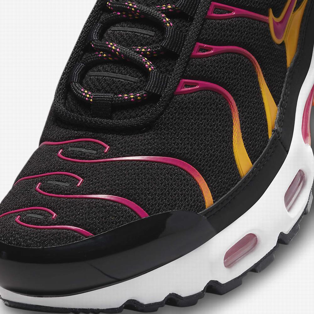 Nike Air Max Plus Gyerek Utcai Cipő Fekete Fehér Rózsaszín | NI3561-N82