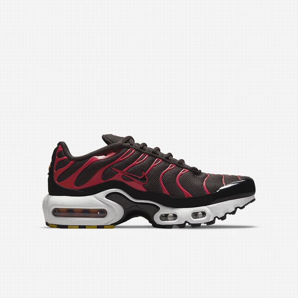 Nike Air Max Plus Gyerek Utcai Cipő Szürke Piros Fehér Fekete | NI7148-D21