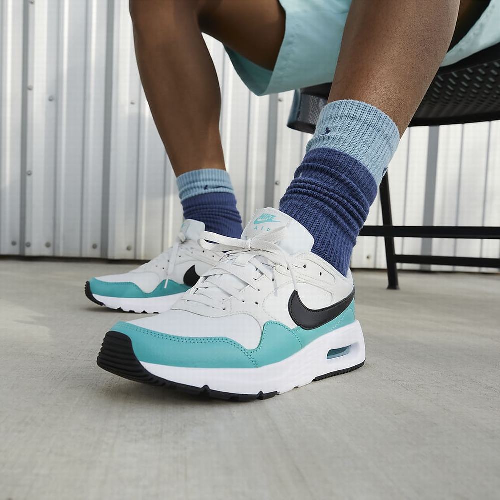 Nike Air Max SC Férfi Utcai Cipő Szürke Világoskék Türkiz Fehér Fekete | NI6325-G62