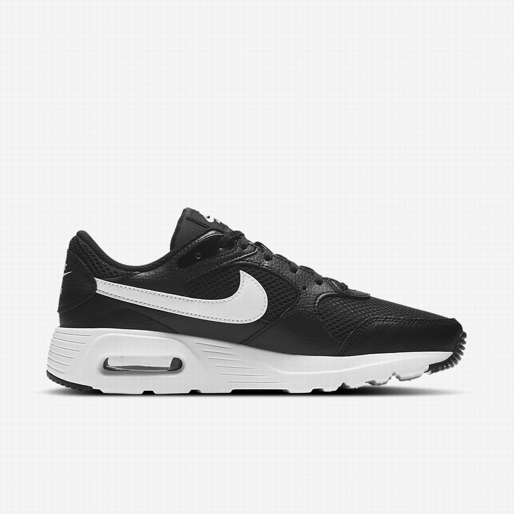 Nike Air Max SC Női Utcai Cipő Fekete Fehér | NI7541-K06