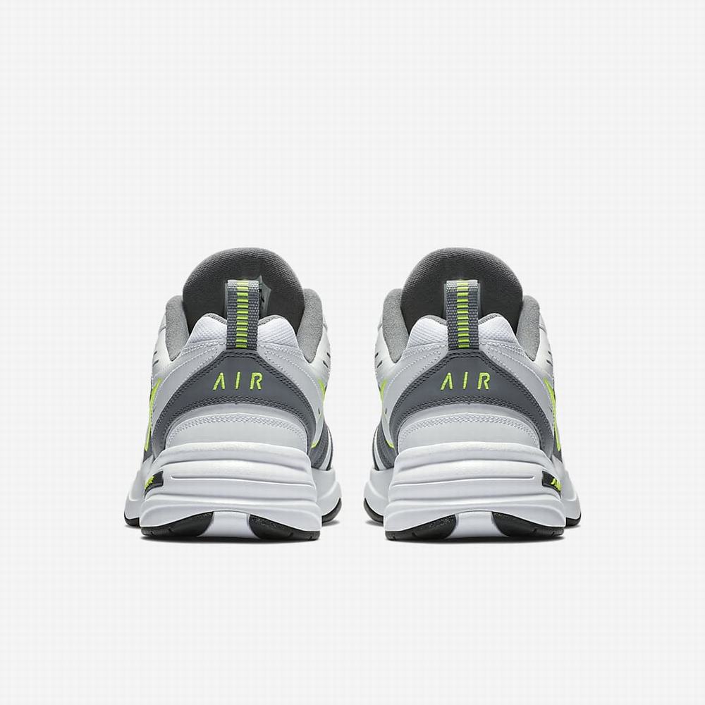 Nike Air Monarch IV Férfi Utcai Cipő Fehér Szürke Sötétszürke Fehér | NI0835-B80