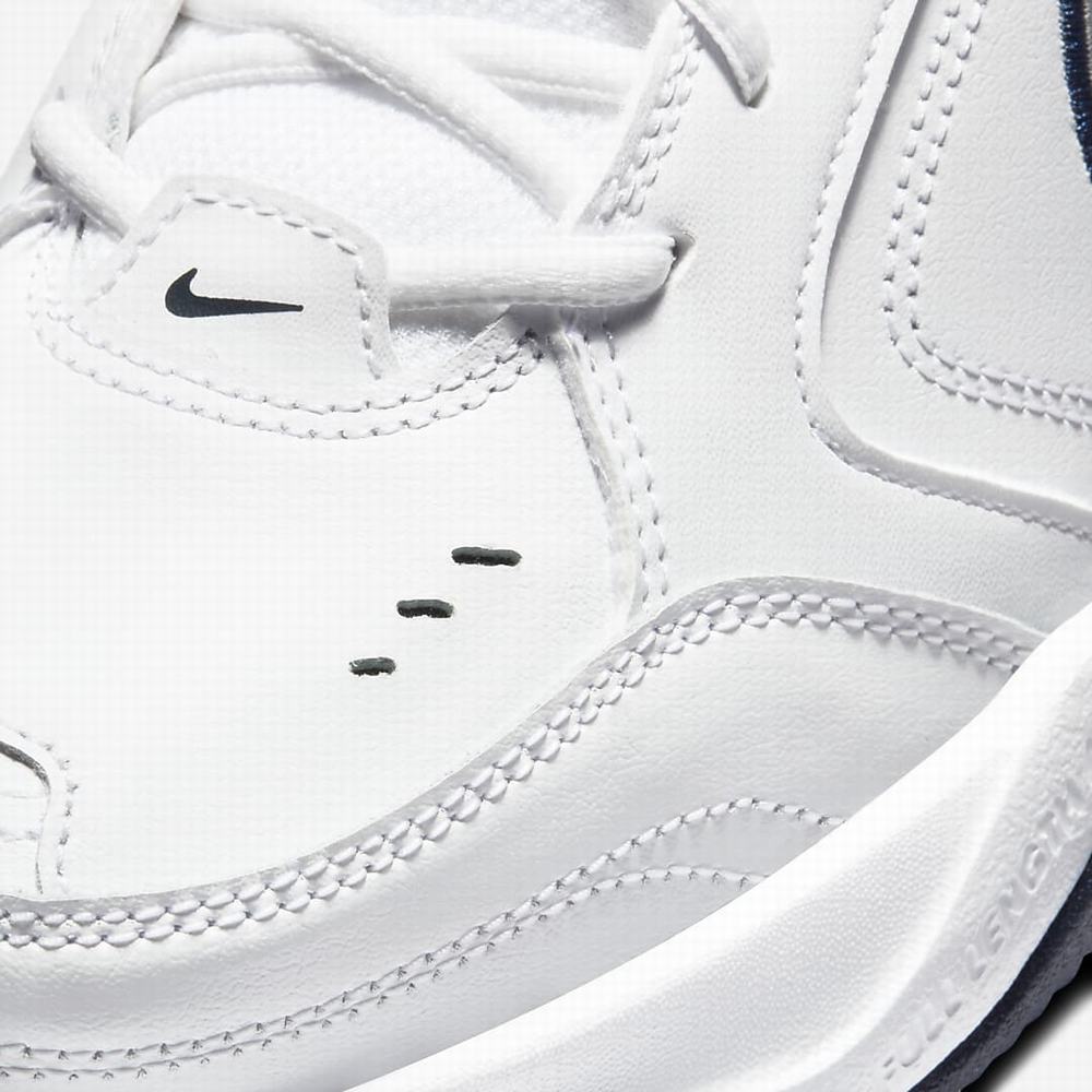 Nike Air Monarch IV Férfi Utcai Cipő Fehér Szürke Sötétszürke Fehér | NI0835-B80