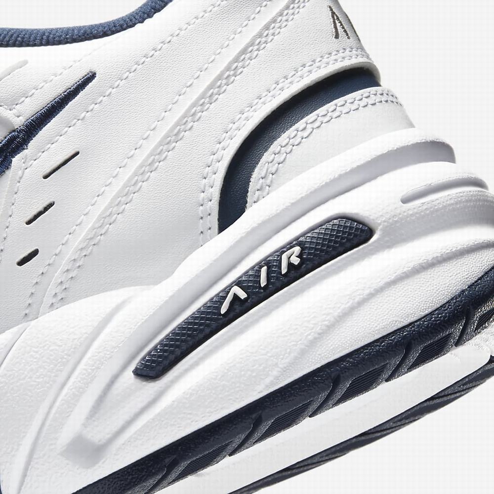 Nike Air Monarch IV Férfi Utcai Cipő Fehér Szürke Sötétszürke Fehér | NI0835-B80
