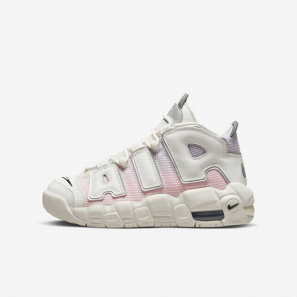 Nike Air More Uptempo Gyerek Utcai Cipő Bézs Rózsaszín Fekete | NI2943-R51