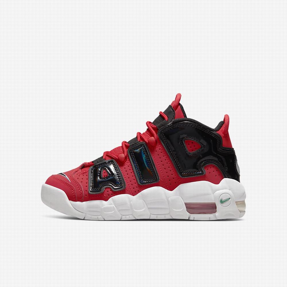 Nike Air More Uptempo Gyerek Utcai Cipő Fehér Zöld Fekete | NI2947-Z98