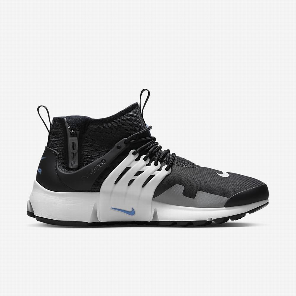 Nike Air Presto Mid Utility Férfi Utcai Cipő Sötétszürke Fehér Szürke Kék | NI1690-J09