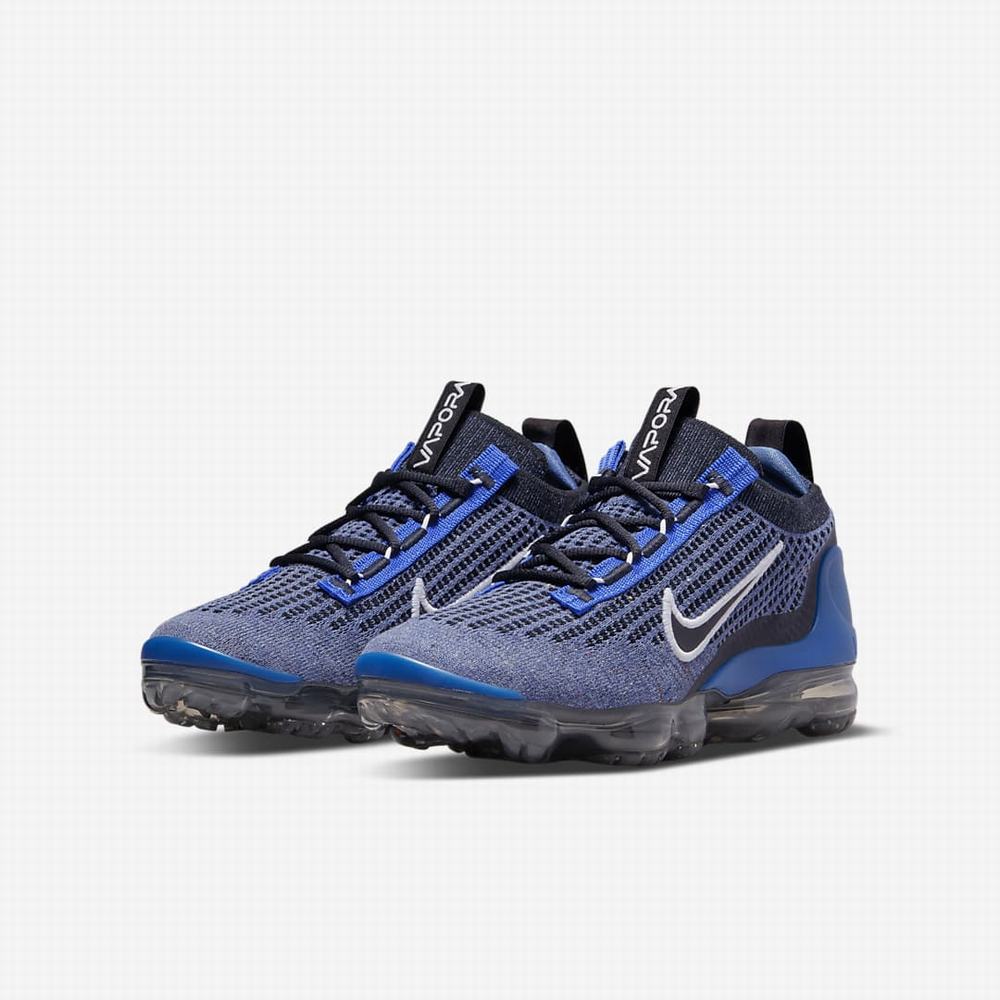 Nike Air VaporMax 2021 FK Gyerek Utcai Cipő Királykék Fehér Sötétszürke Fekete | NI6231-U51