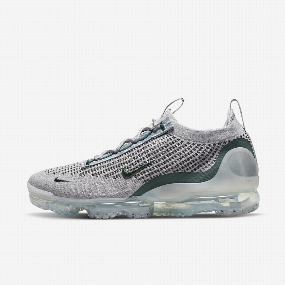 Nike Air VaporMax 2021 FK SE Férfi Utcai Cipő Világos Szürke Metal Titán Sötéttürkiz | NI4815-H19