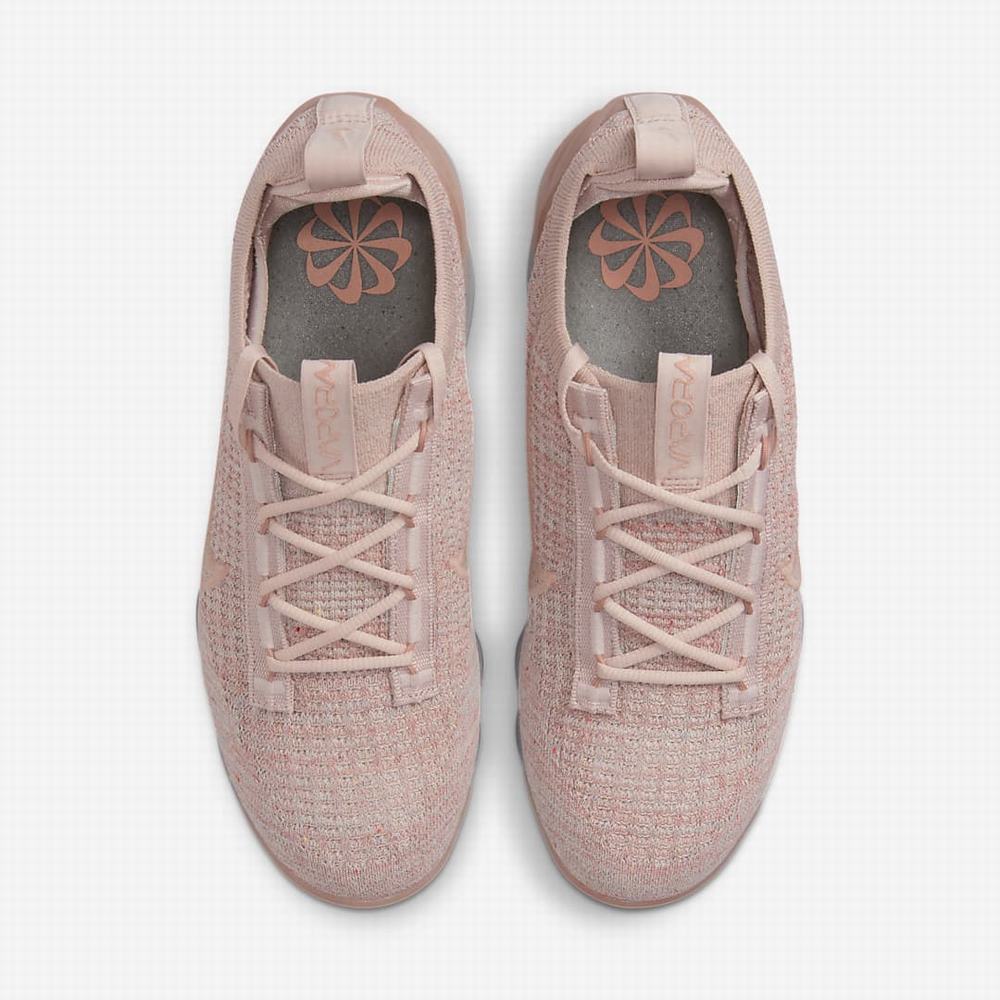 Nike Air VaporMax 2021 Flyknit Női Utcai Cipő Rózsaszín Rózsaszín Metal Titán Rózsaszín | NI0647-E07