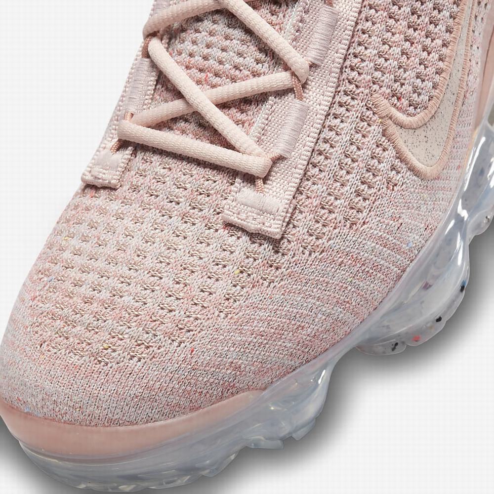 Nike Air VaporMax 2021 Flyknit Női Utcai Cipő Rózsaszín Rózsaszín Metal Titán Rózsaszín | NI0647-E07