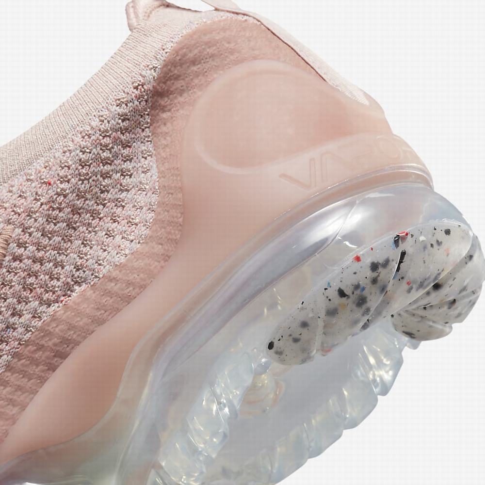 Nike Air VaporMax 2021 Flyknit Női Utcai Cipő Rózsaszín Rózsaszín Metal Titán Rózsaszín | NI0647-E07