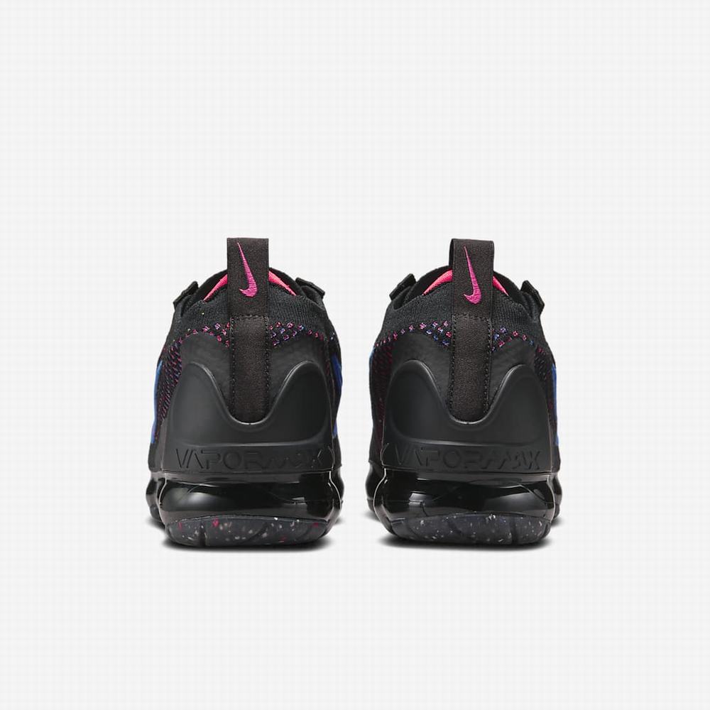 Nike Air VaporMax 2021 Flyknit Női Utcai Cipő Fekete Kék Világos Piros Rózsaszín | NI5032-W56