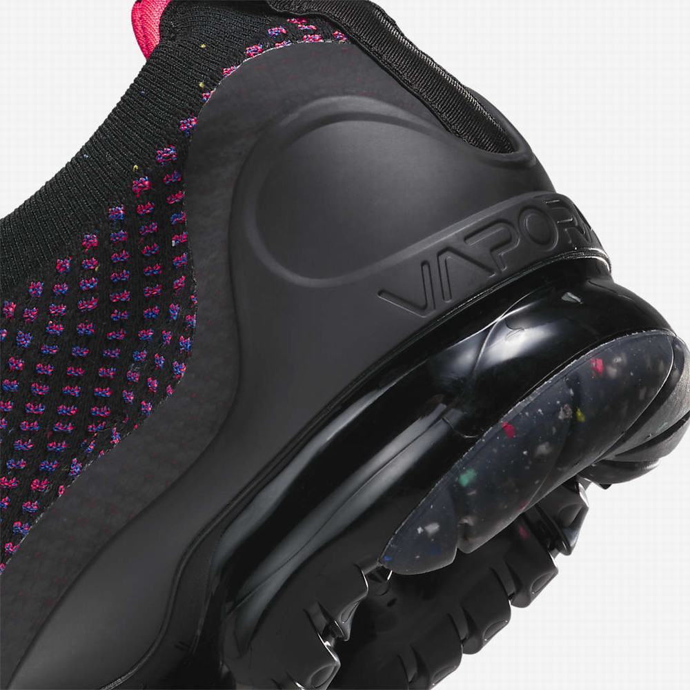 Nike Air VaporMax 2021 Flyknit Női Utcai Cipő Fekete Kék Világos Piros Rózsaszín | NI5032-W56