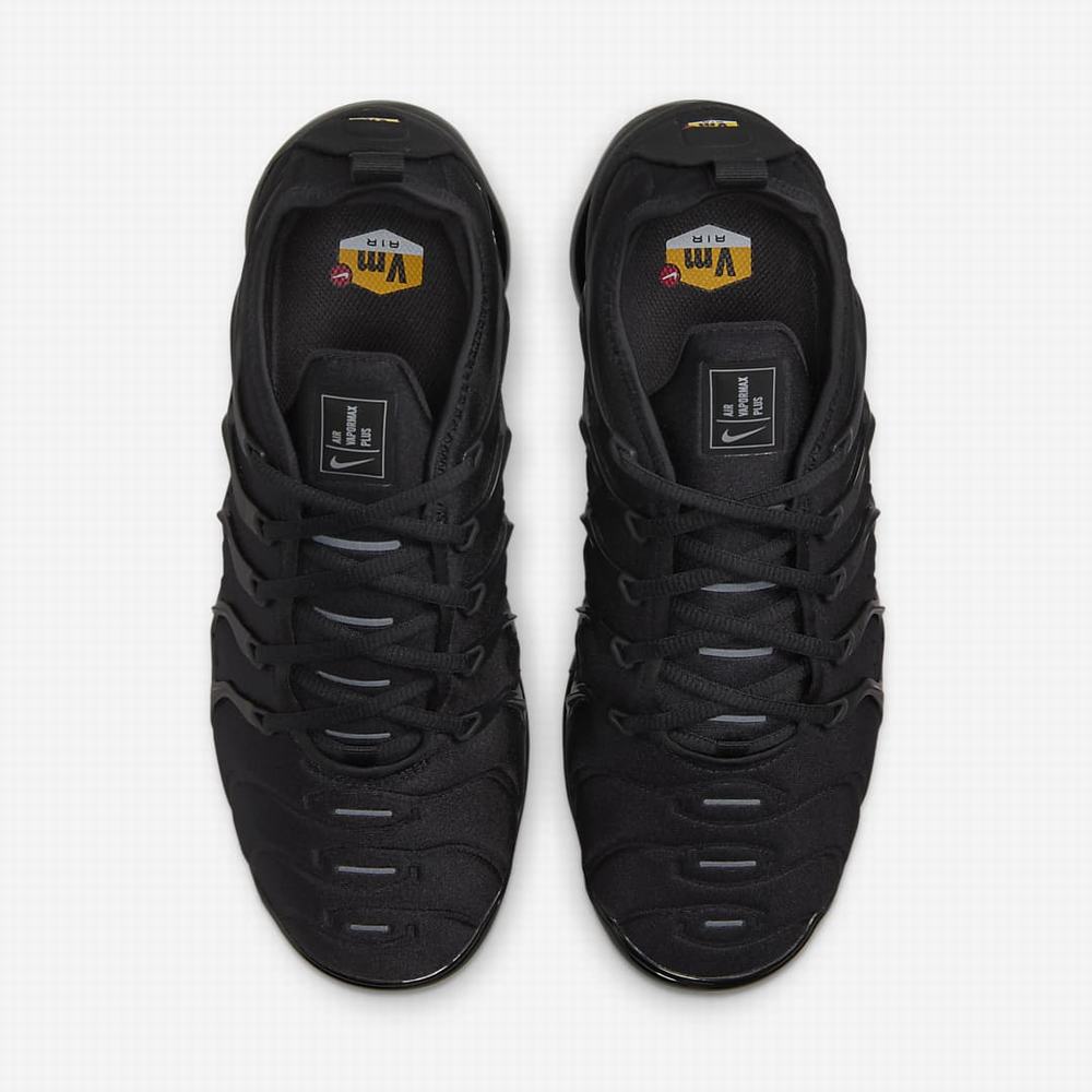 Nike Air VaporMax Plus Férfi Utcai Cipő Fekete Sötétszürke | NI6372-H08