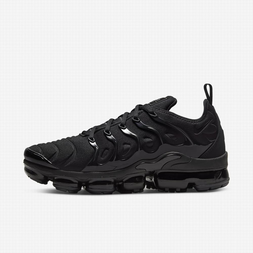 Nike Air VaporMax Plus Férfi Utcai Cipő Fekete Sötétszürke | NI6372-H08