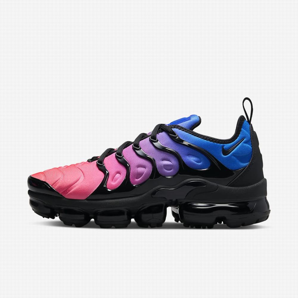 Nike Air VaporMax Plus Női Utcai Cipő Kék Rózsaszín Világos Piros Fekete | NI1072-Q96