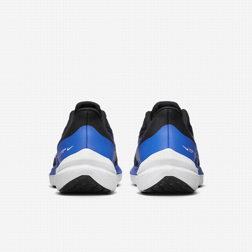 Nike Air Winflo 9 Férfi Futócipő Fekete Királykék Kék Fehér | NI8310-X19
