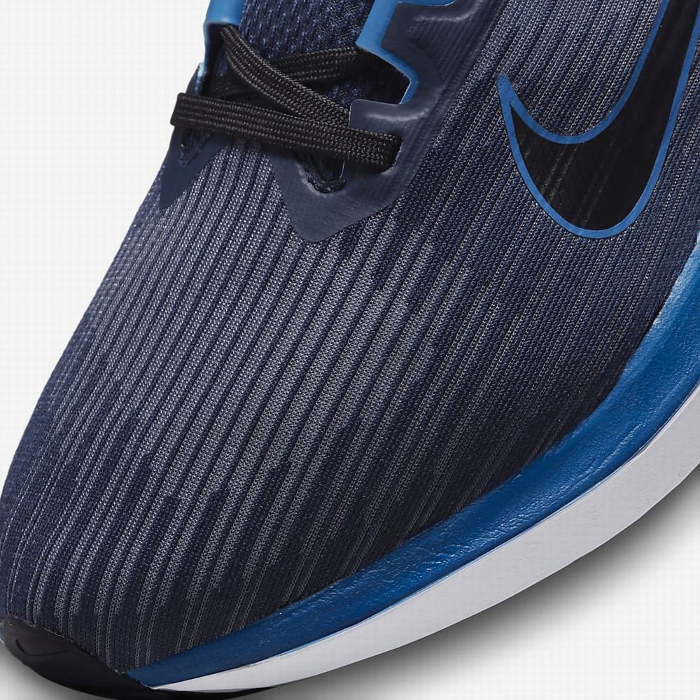 Nike Air Winflo 9 Férfi Futócipő Obszidián Fekete Fehér Sötétkék | NI7830-Y10