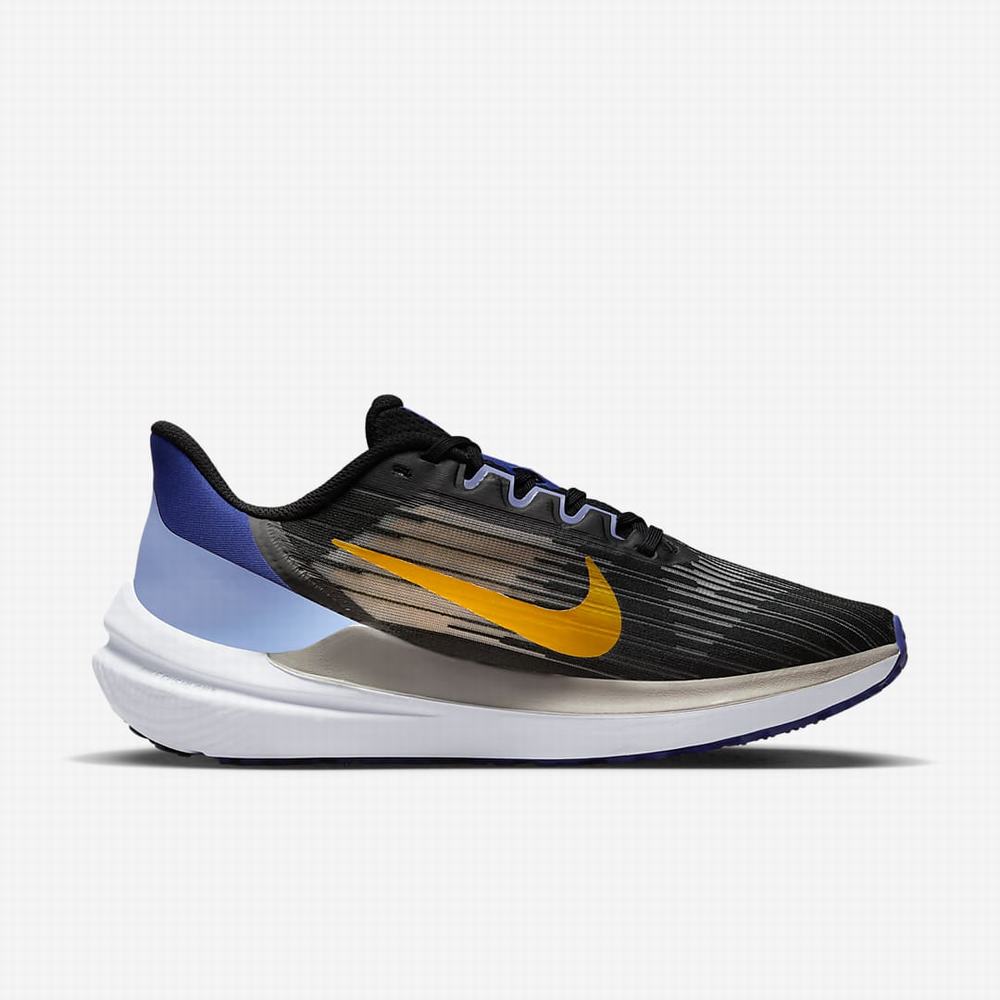 Nike Air Winflo 9 Női Futócipő Fekete Sárga | NI3605-C19