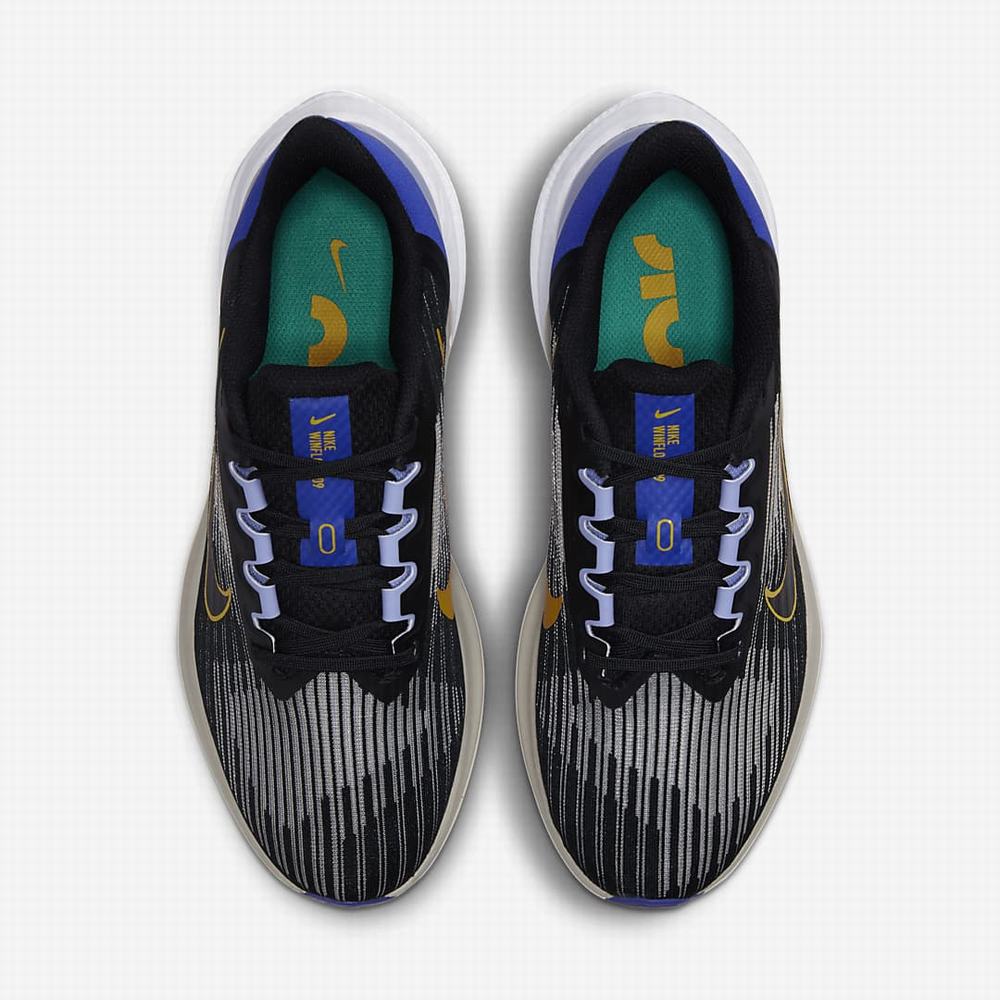 Nike Air Winflo 9 Női Futócipő Fekete Sárga | NI3605-C19