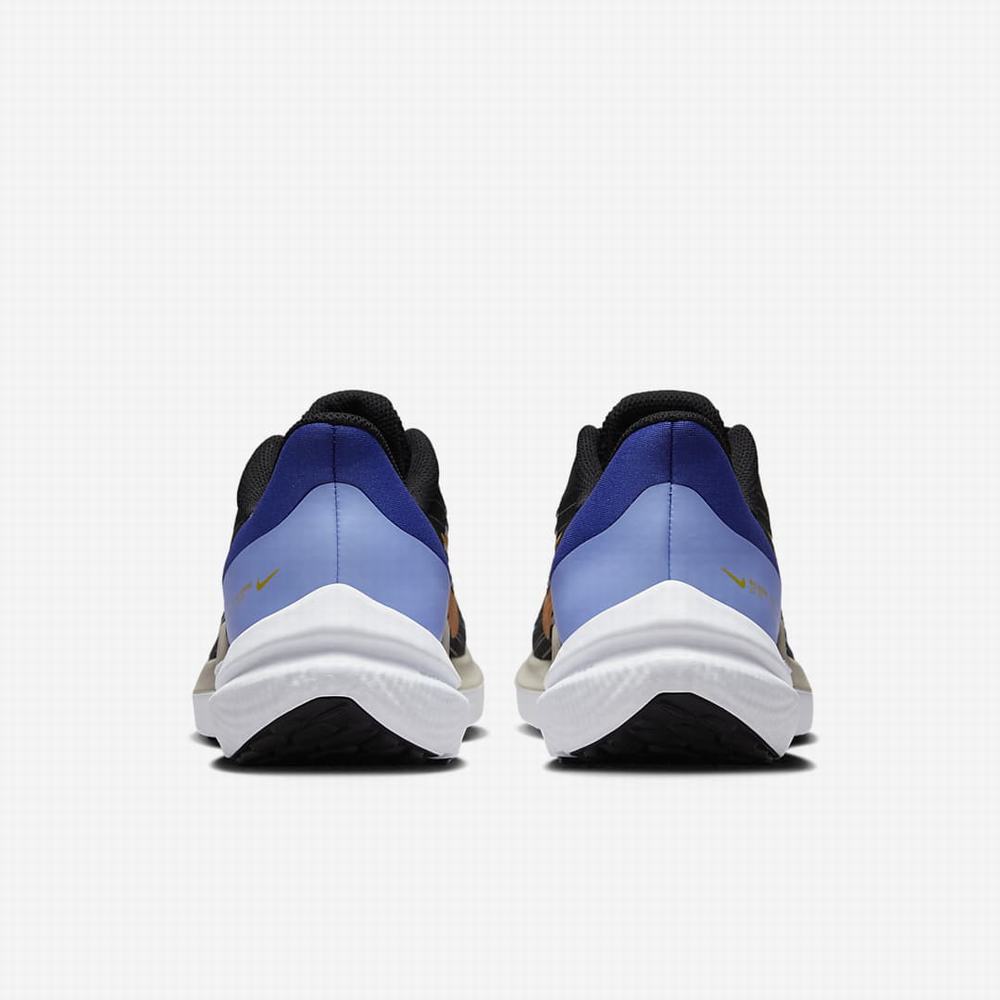 Nike Air Winflo 9 Női Futócipő Fekete Sárga | NI3605-C19