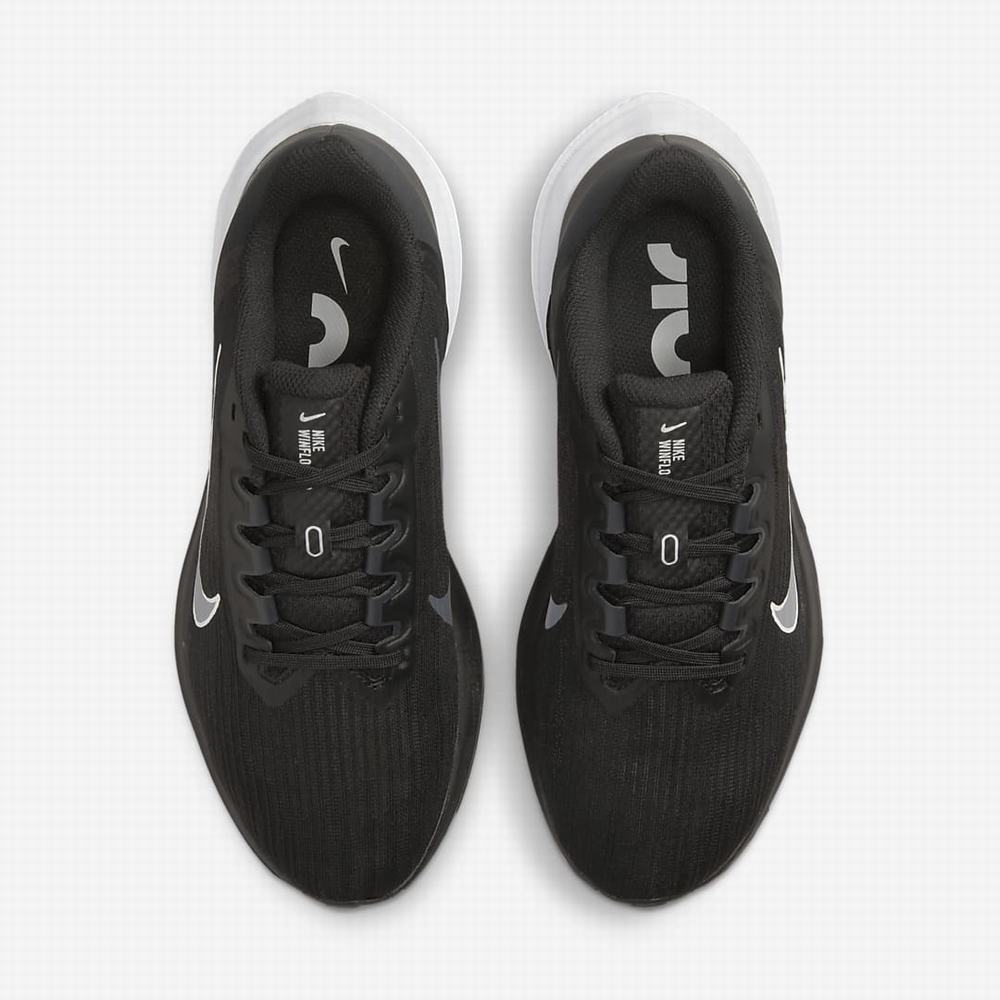 Nike Air Winflo 9 Női Futócipő Fekete Sötétszürke Platina Fehér | NI4219-P01